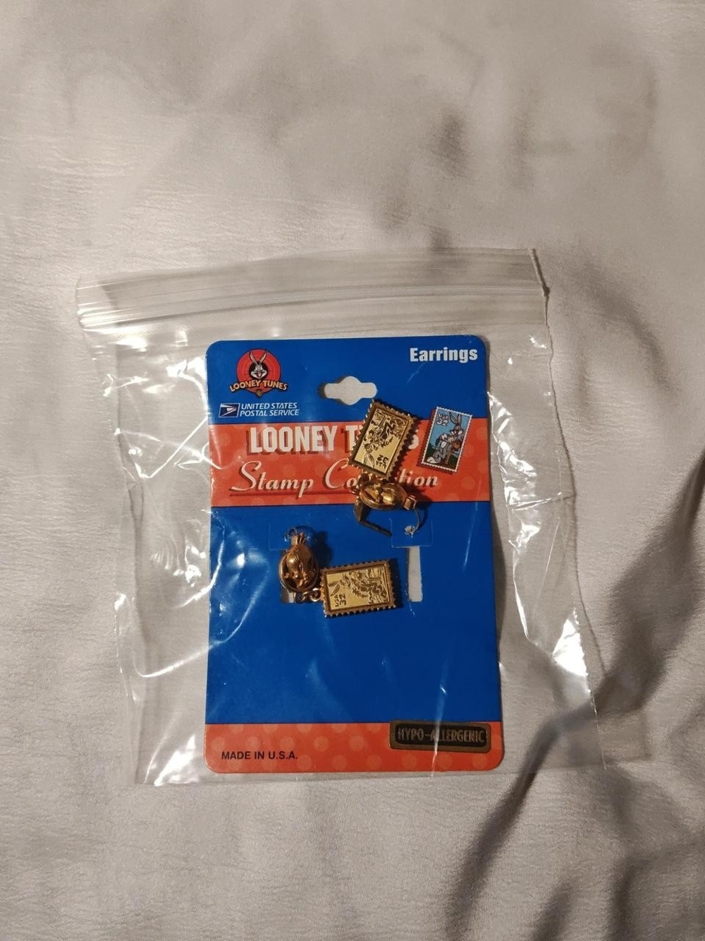 Vintage Looney Tunes Stamp Collection Earrings